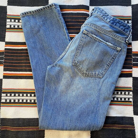 Abercrombie & Fitch Ames Low Rise Button Fly Slim Boyfriend Distressed Jeans. 26 - Picture 3 of 9